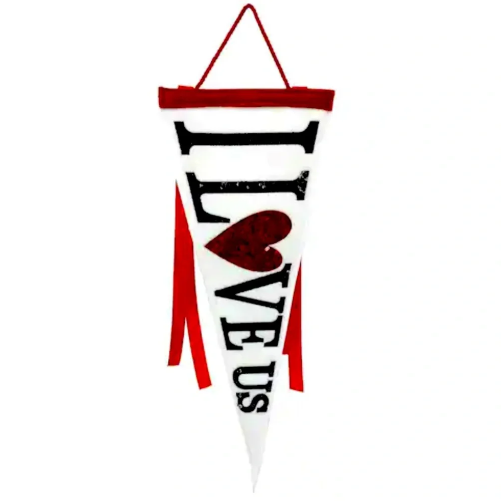 Valentine's Day Fabric Pennant Wall Flag by Ashland